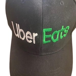 Custom Uber Eats Embroidered on Cap Hat with Adjustable Fit