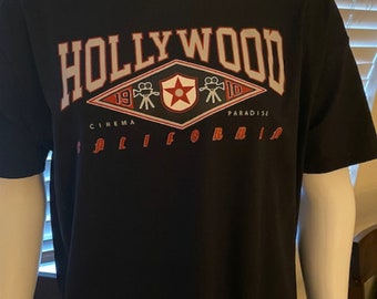 Hollywood Kino Paradies Design gedruckt auf schwarze T-Shirts, Bereich Größen von S bis 5XL, Kurz-Sleeve 100% Baumwolle