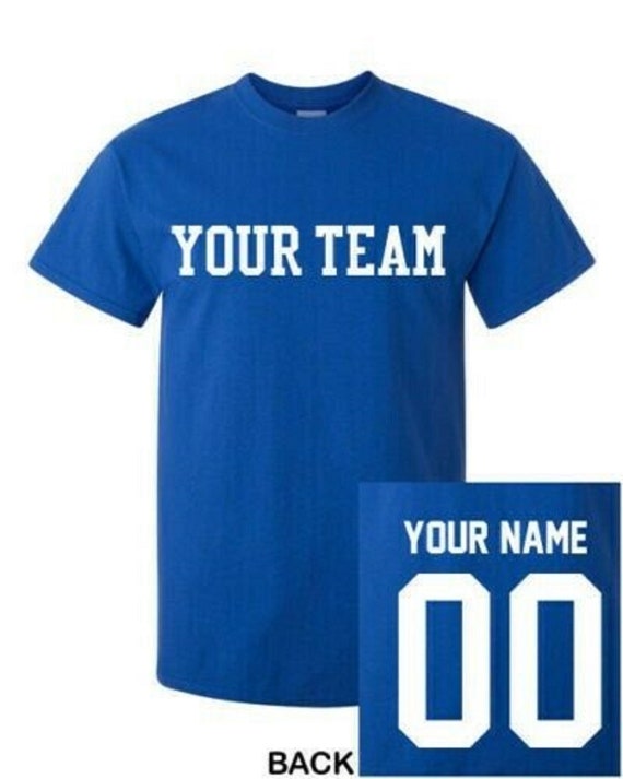 Personalized Custom Print Sport T Shirt Team Name on Front Etsy