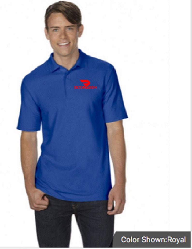 EMBROIDERY DOORDASH Logo auf Unisex Polo-Shirt, Option Namensstickerei rechts Bild 10