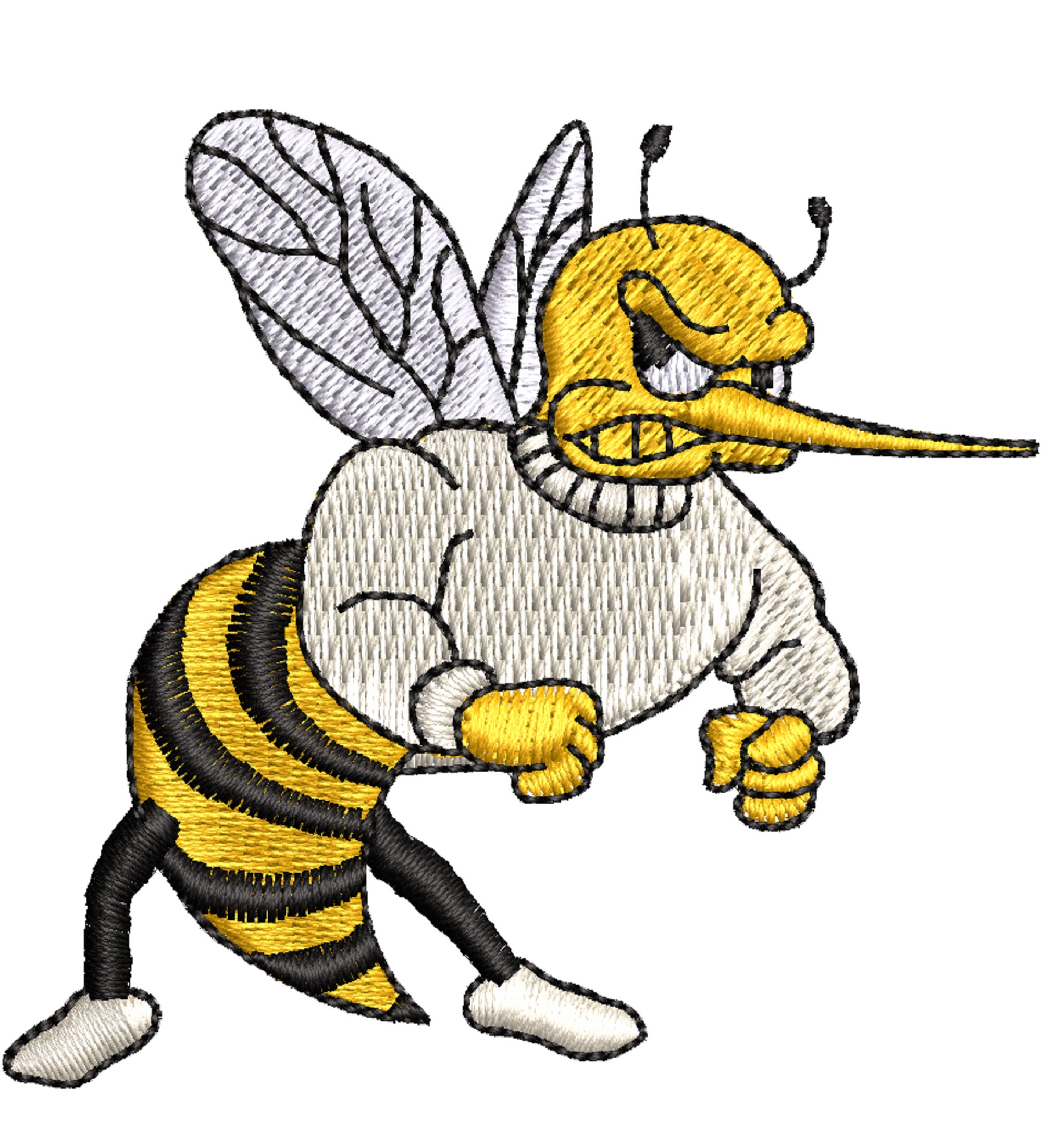 Angry Bee Embroidery Design: 2 Sizes (instant Download) - Etsy
