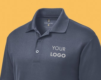 Polo Shirt Custom Embroidery or Printing Logo, Text Jerzees or compared