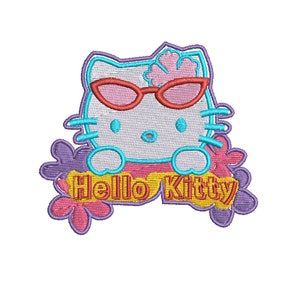 Kitty Embroidery Design File Size 3.5 X 4 to Run your embroidery machine, all format Instant Download