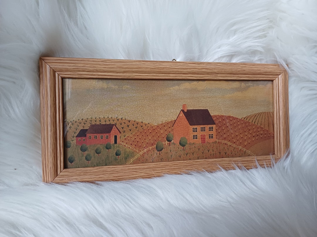 Poster vintage rustique lapin de Pâques dessin imprimé lièvre rétro