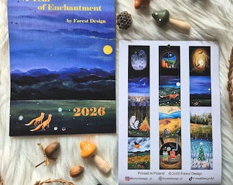 2026 Art Calendar A Year Of Enchantment Wall Calendar/Illustrated Calendar/Fairytale Wall Calendar/Magical Wall Calendar/Kidlit Art Calendar