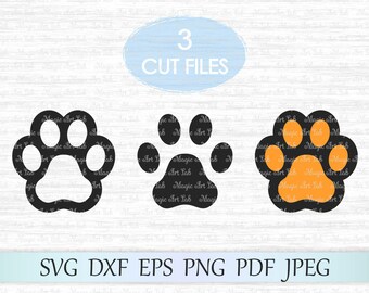 Download Paw Print Cricut Etsy SVG, PNG, EPS, DXF File