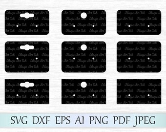 Download Free Earring Display Cards Svg Earring Cards Template Earring Etsy SVG Cut Files