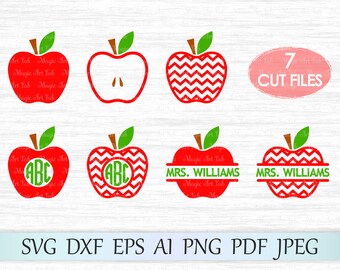 Apple Svg Etsy