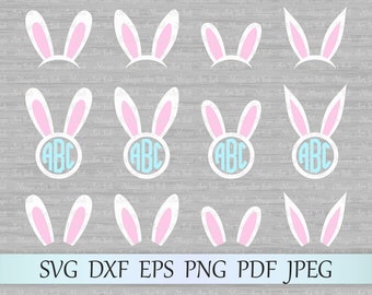 Bunny Monogram Svg Etsy