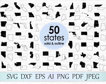 state silhouette etsy