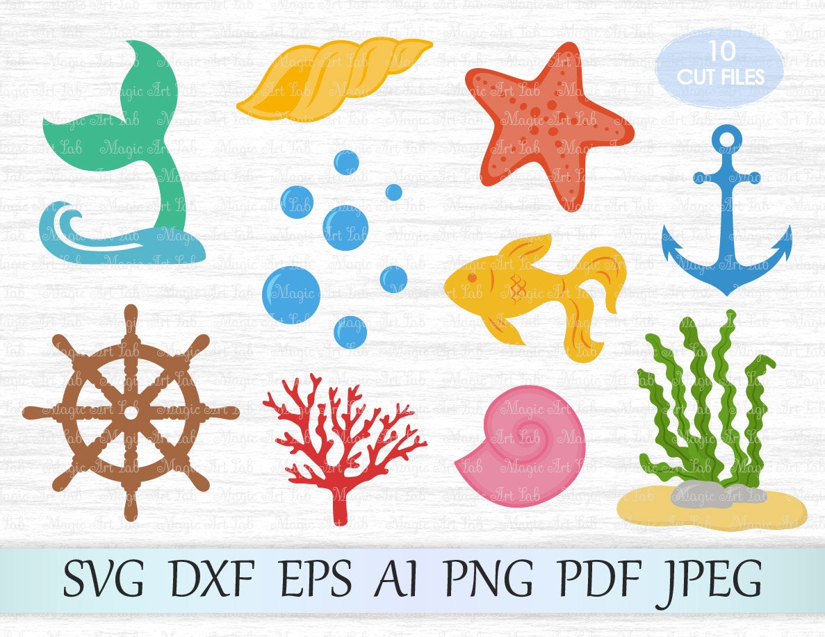 Download Under The Sea Svg File Ocean Svg Underwater Svg Wheel Svg Etsy