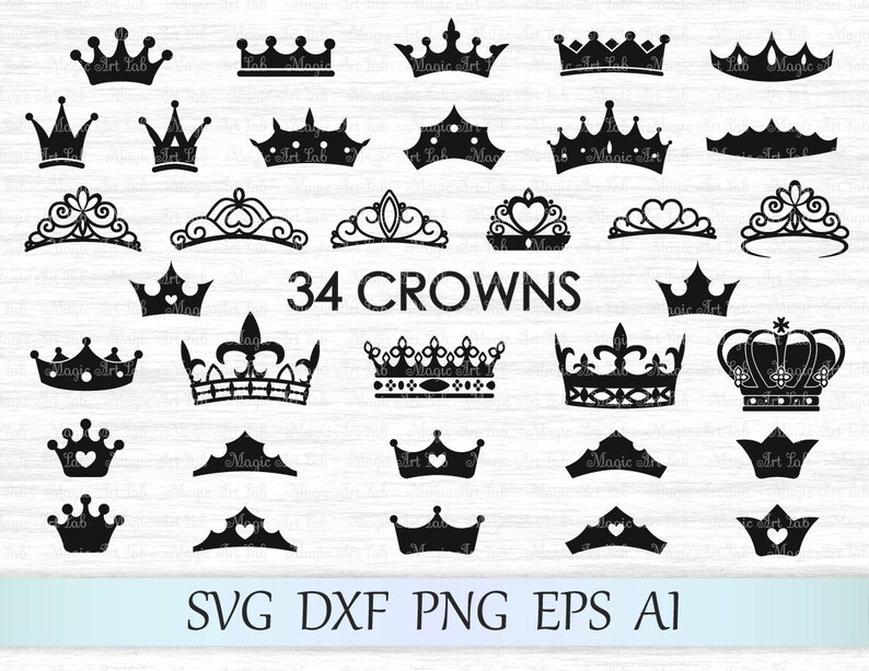 Download Crown svg file Tiara svg Crown vector Crown cut Princess ...