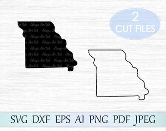 Missouri state svg, Missouri silhouette svg, Missouri vector, MO clipart, Missouri outline, Missouri svg, Missouri cricut cut file, MO svg