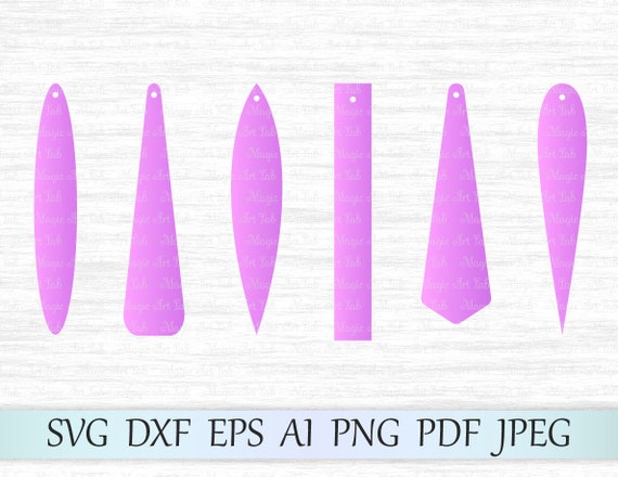 Download Earrings svg file Rectangle earring svg Bar drop svg file ...