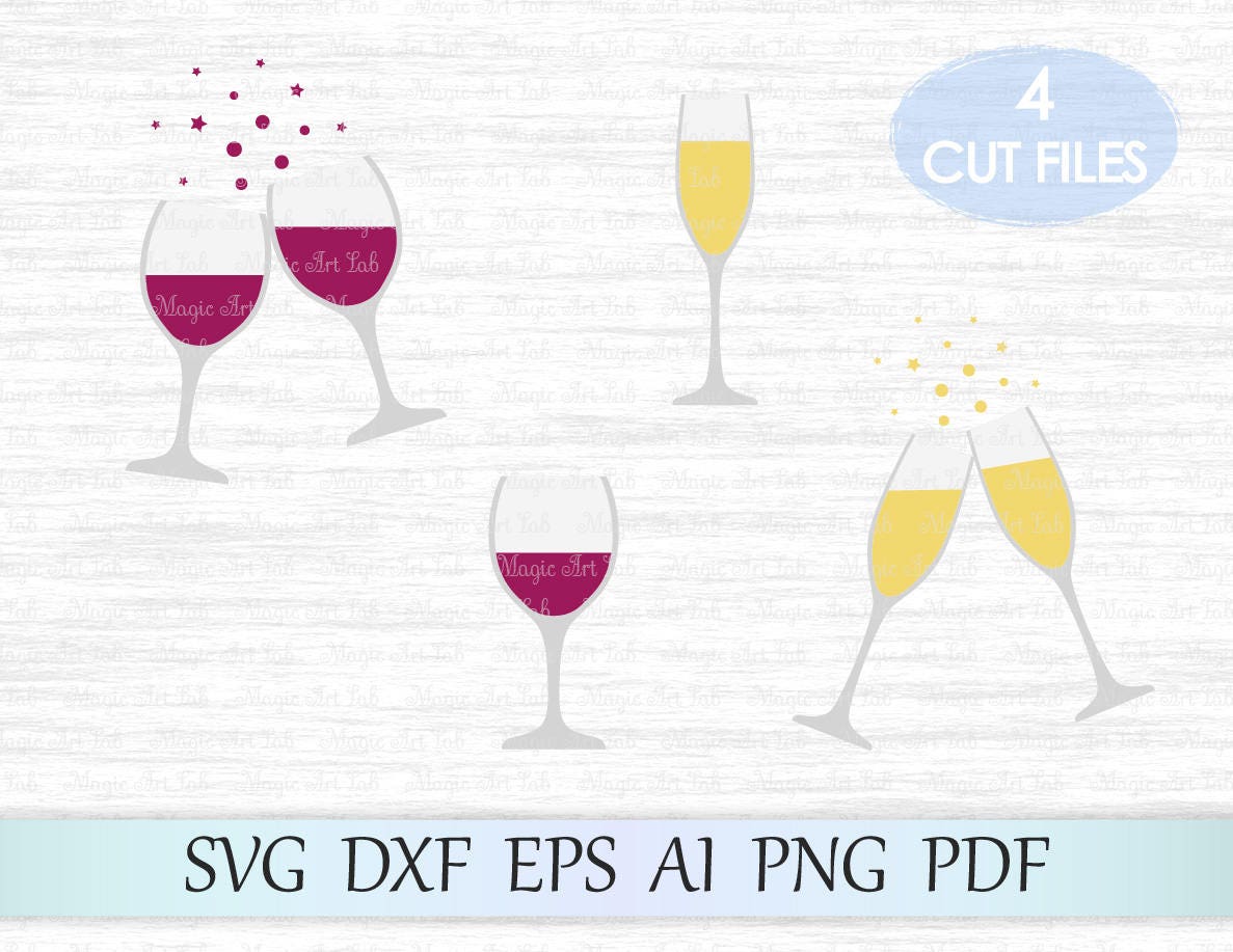 Download Champagne Svg File Red Wine Svg Wine Glass Svg File Wedding Etsy