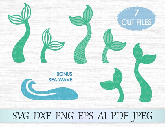 Mermaid tail svg file Mermaid svg Sea wave svg Mermaid | Etsy