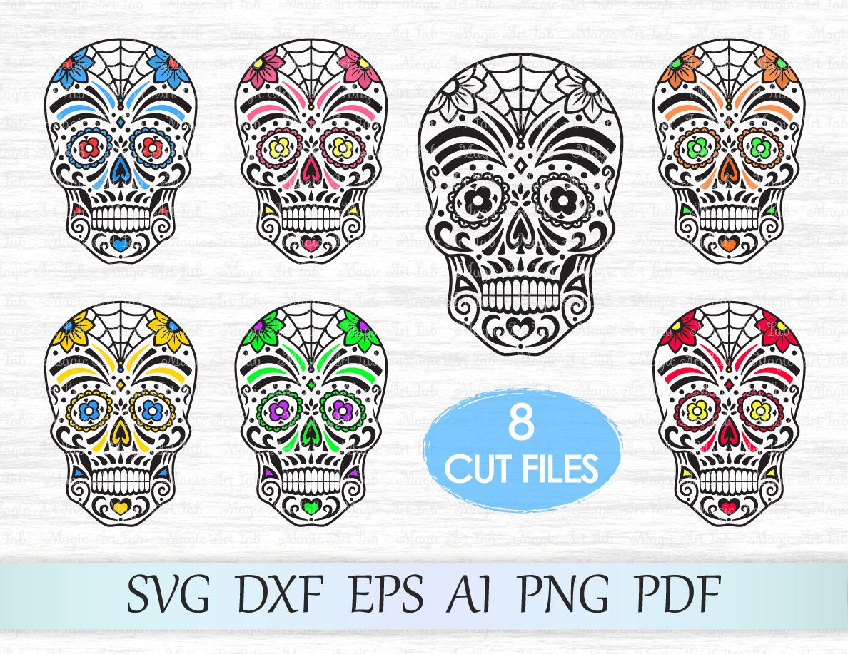 Download Free Sugar Skull Svg Sugar Skull Skull Svg Skull Svg File Skull Etsy SVG Cut Files