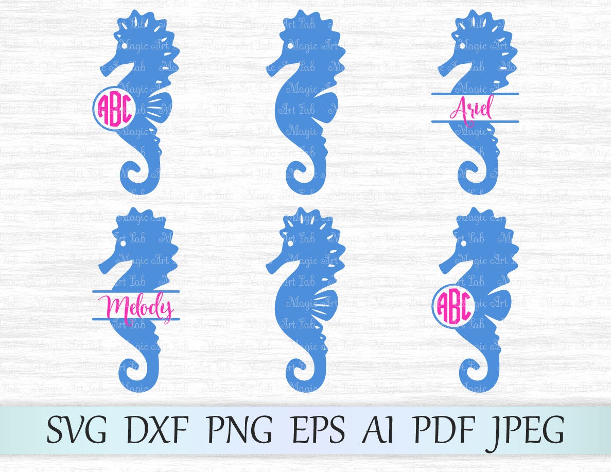 Download Seahorse svg file Seahorse monogram svg Seahorse svg | Etsy