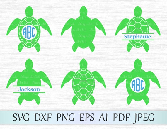 Download Turtle Svg File Sea Turtle Monogram Turtle Cut File Turtle Etsy