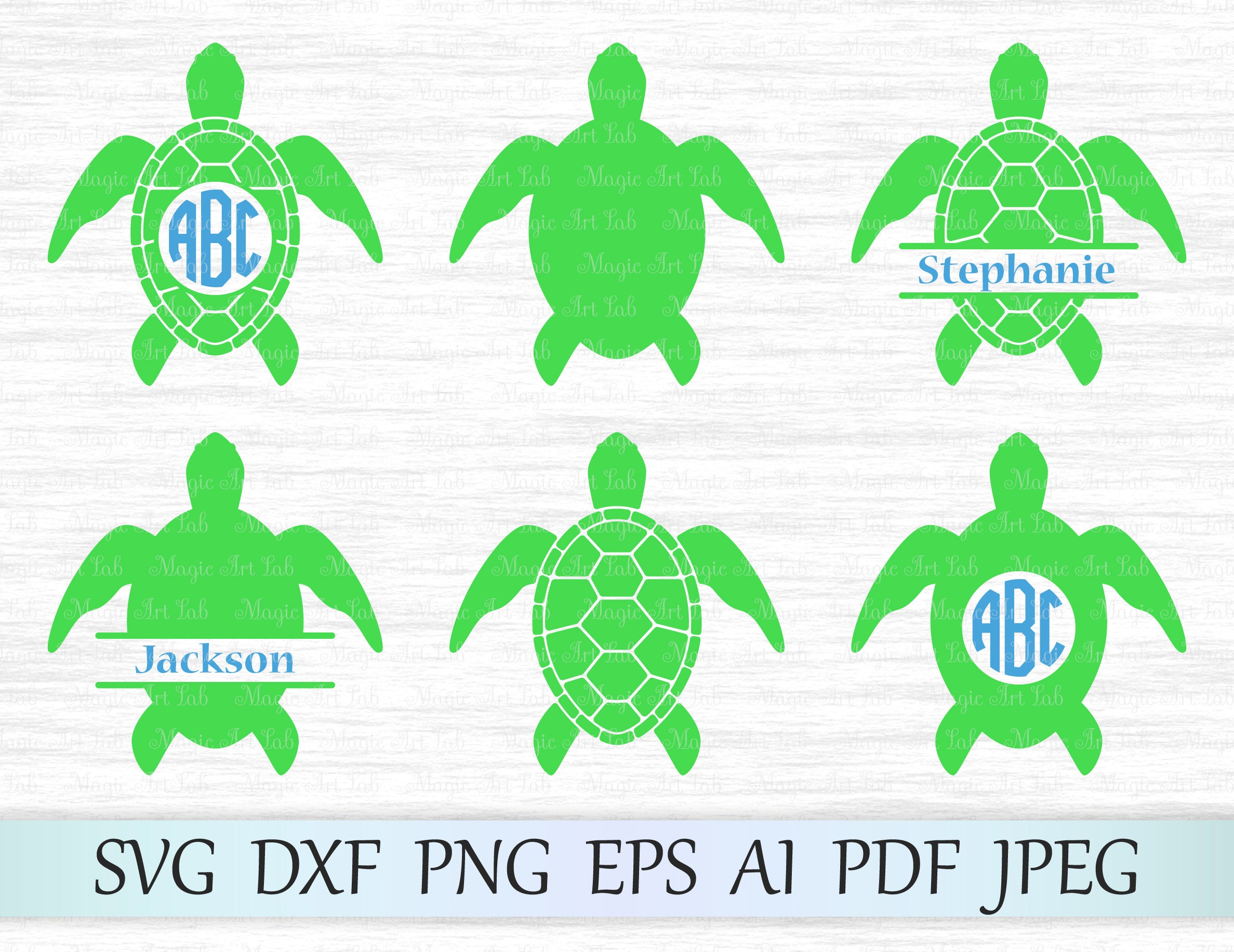 Download Turtle svg file Sea turtle monogram Turtle cut file Turtle | Etsy