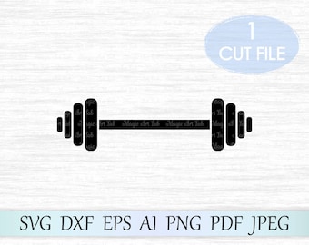 Barbell svg, Barbell svg file, Workout svg, gym SVG, Workout, Barbell print svg, Barbell, Cricut barbell, Crossfit Cut File, Cut File SVG