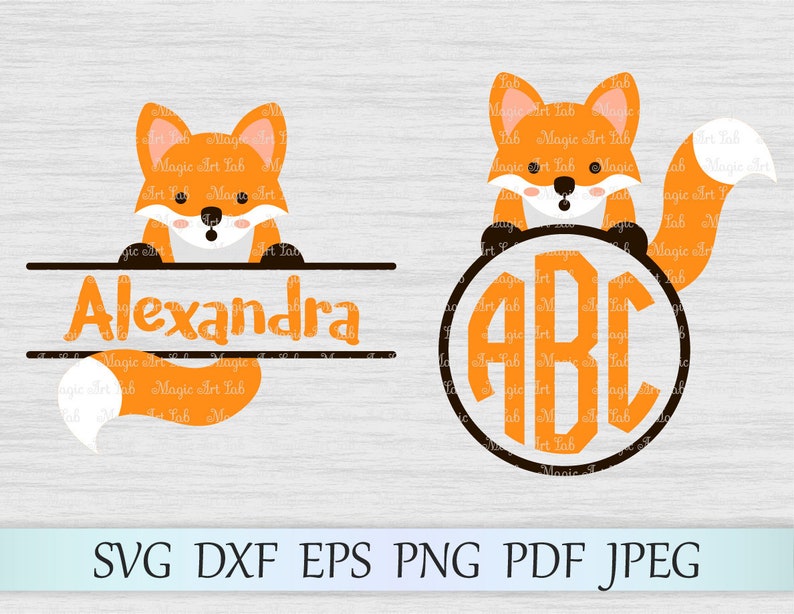 Download Fox svg Animal svg file Fox monogram svg Fox split ...