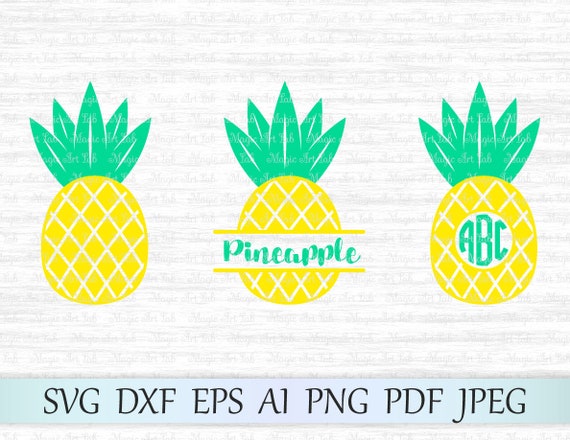Pineapple Svg Pineapple Svg File Pineapple Monogram Etsy