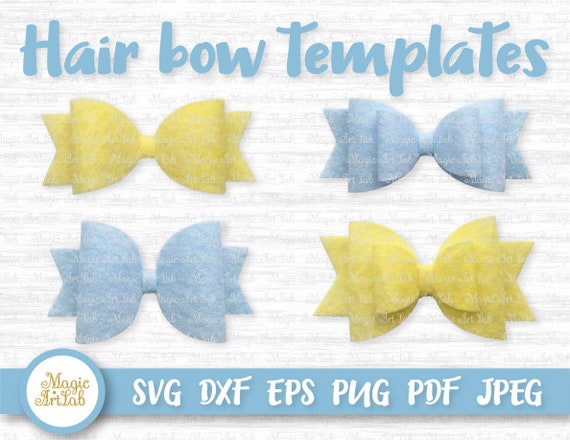Download Free Hair Bow Svg Hair Bow Template Classic Hair Bow Svg Double Etsy SVG Cut Files