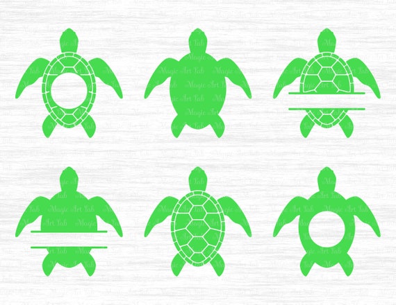 Download Turtle Svg File Sea Turtle Monogram Turtle Cut File Turtle Etsy