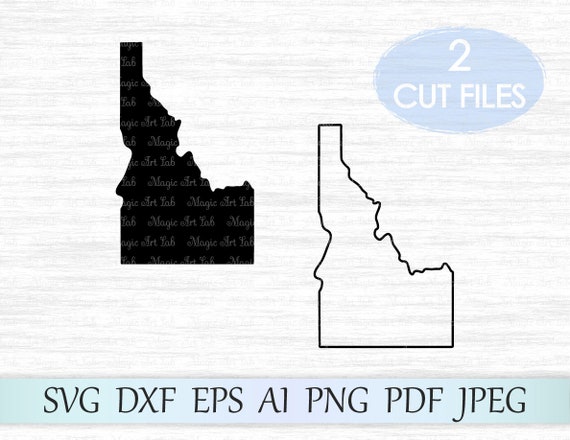 Idaho State Svg Idaho Silhouette Idaho Svg Idaho Vector Etsy