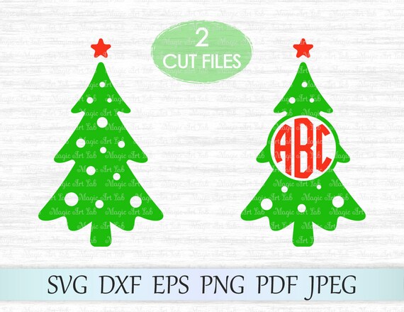 Download Christmas Tree Svg Christmas Tree Monogram Christmas Etsy