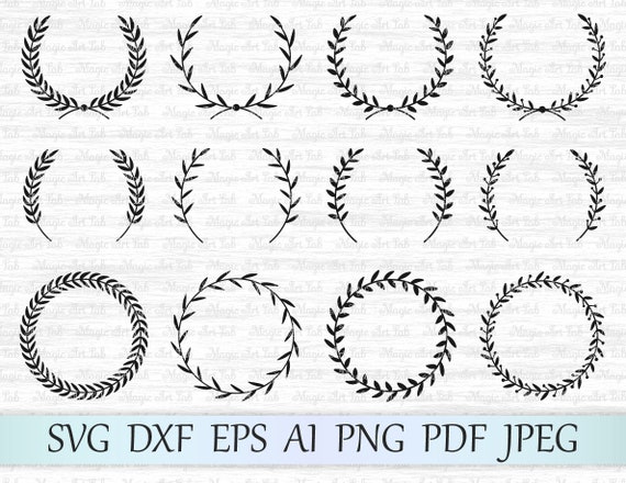 Download Laurel svg file Laurel wreath svg Laurel monogram frame | Etsy
