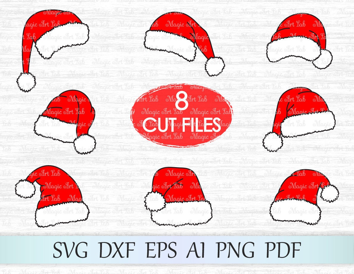 Download Santa hat svg Christmas Svg Hat svg Santa svg Santa hat | Etsy