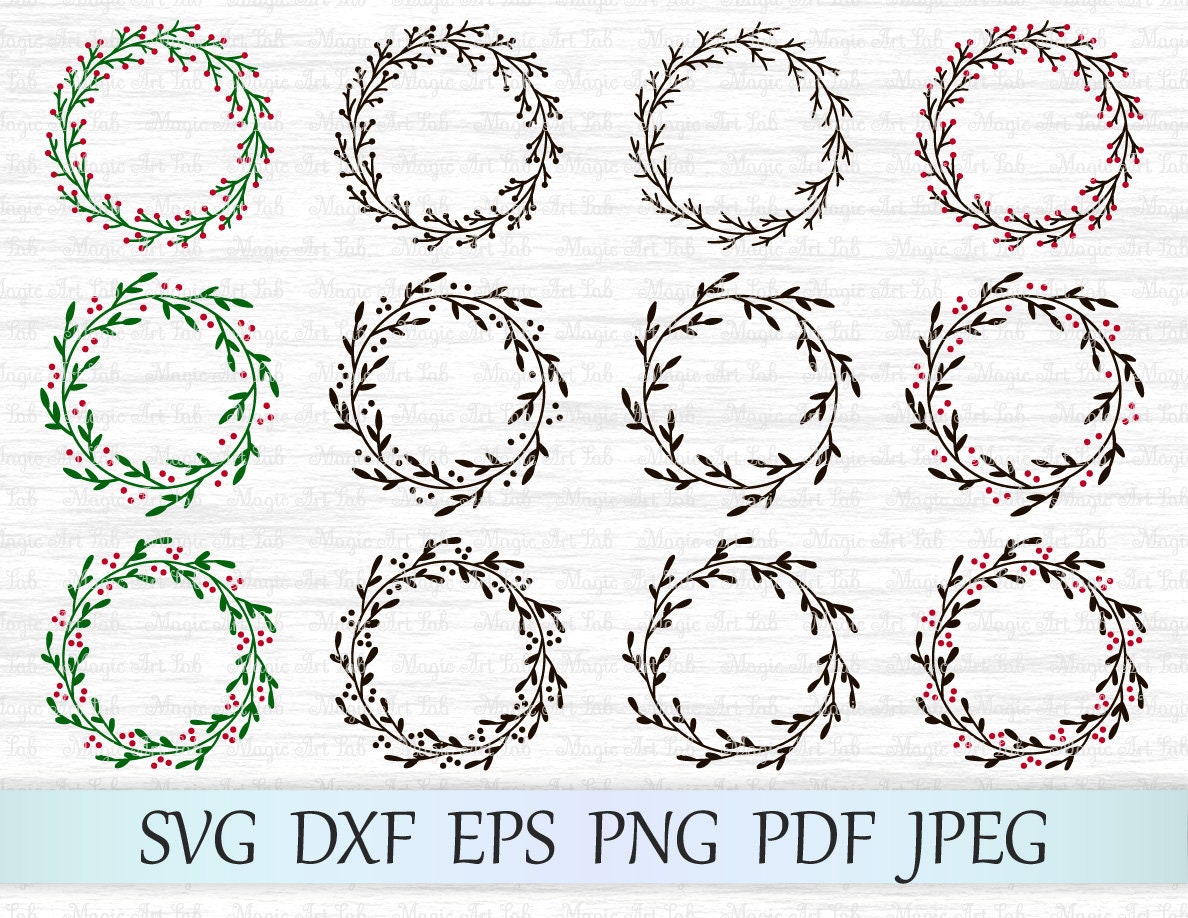 Download Wedding wreath svg Holly wreath svg Christmas svg Wedding ...