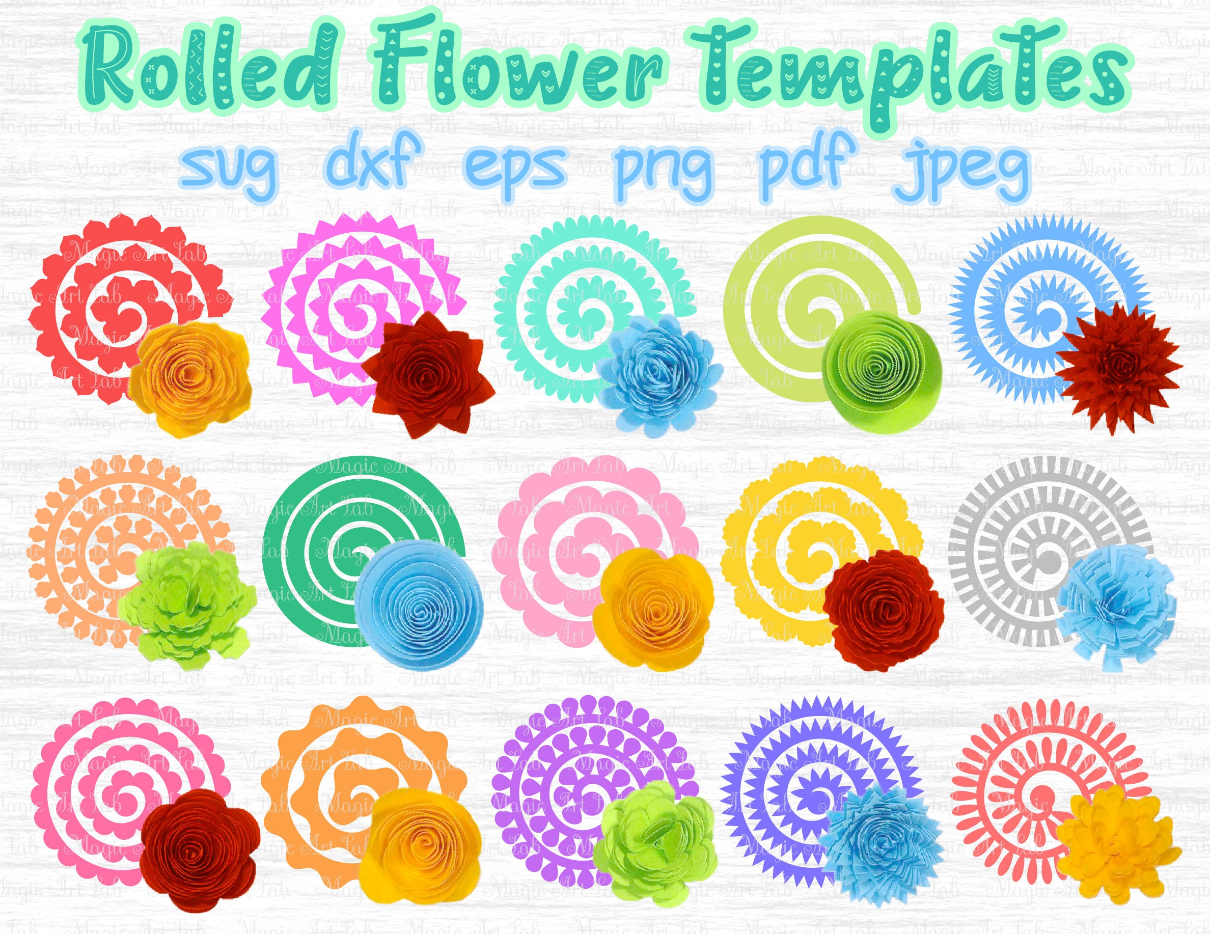 Download Rolled Flower Svg 3d Flower Svg Rolled Paper Flower Paper Etsy