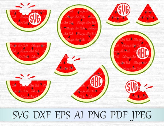 Download Watermelon Svg File Watermelon Monogram Svg Watermelon Svg Etsy