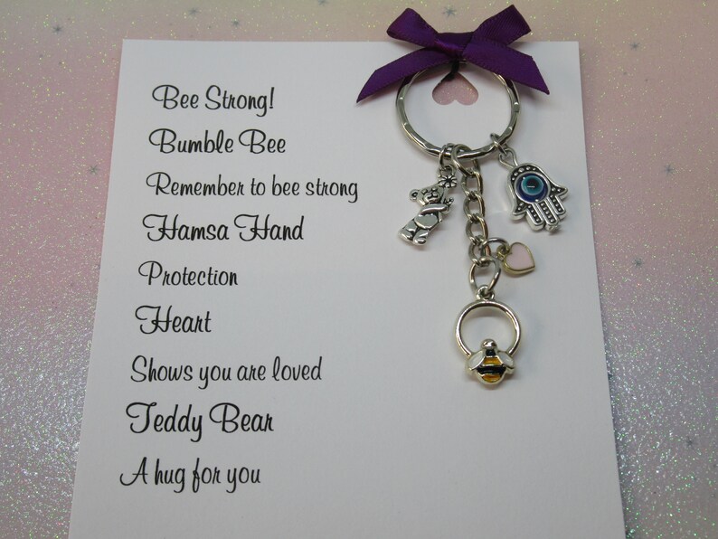 bumble bee enamel charm keyring