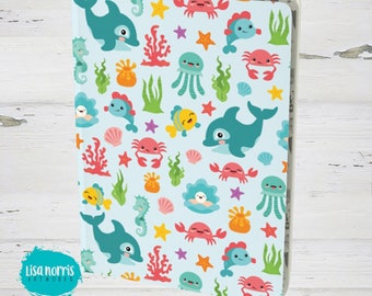 Cute Sea Friends Large Notebook