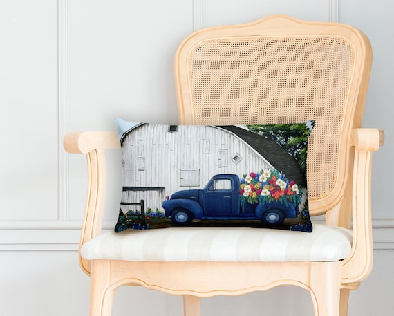 Flower Farm Truck Rectangular Pillow | Etsy Buy FLORAL FANCY Rectangular Pillow by