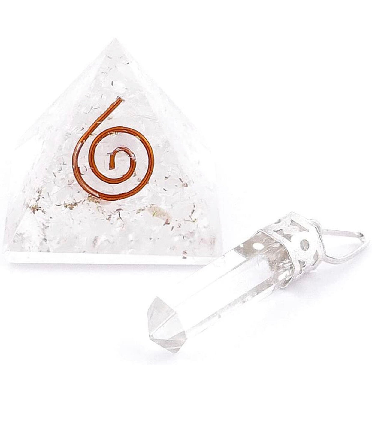 Pyramide de Cristal Clair et Pendentif