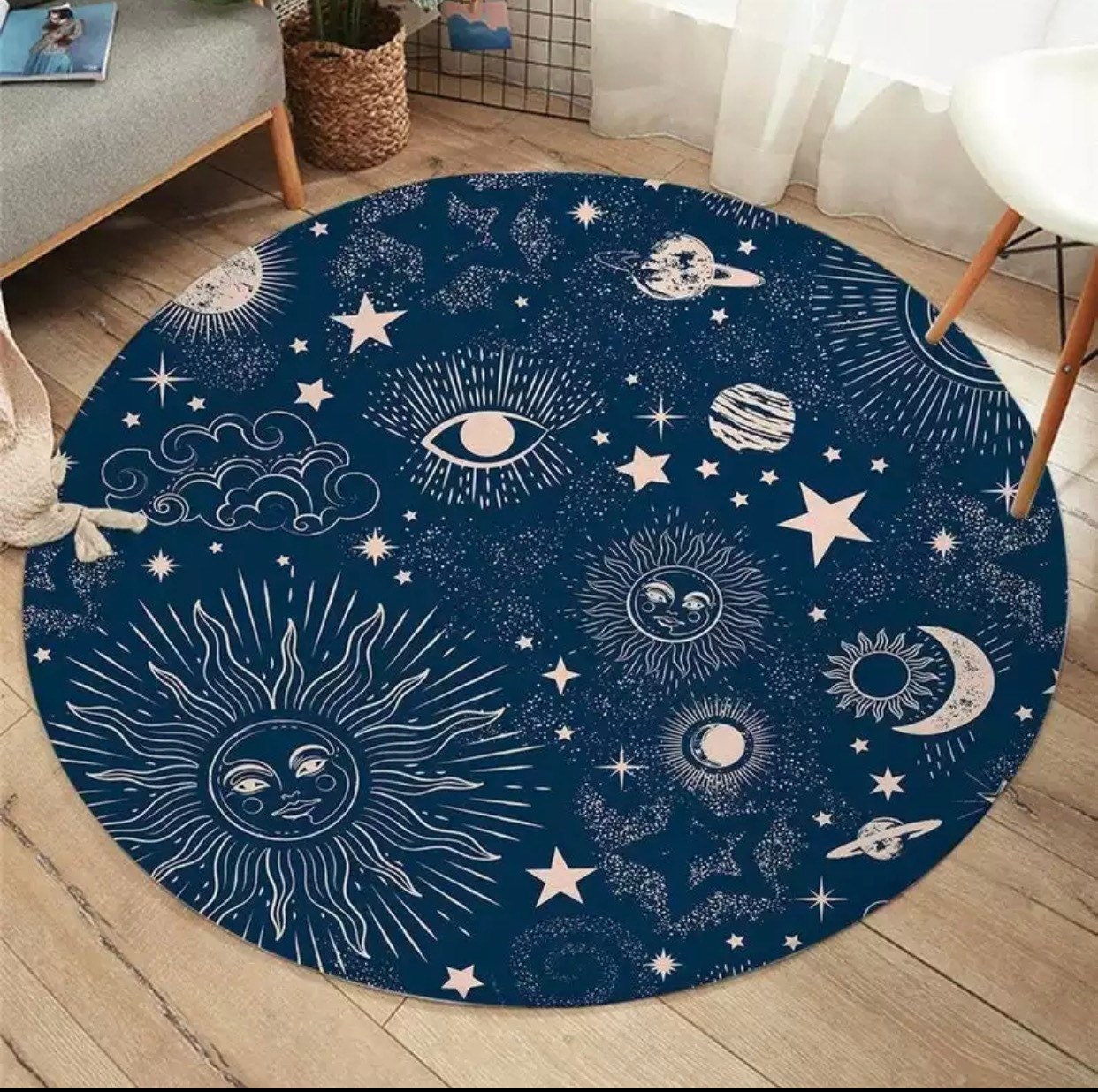 Tapis Rond Soleil/Lune