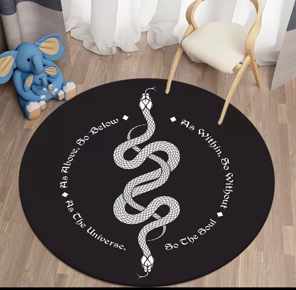 Tapis Rond Serpent