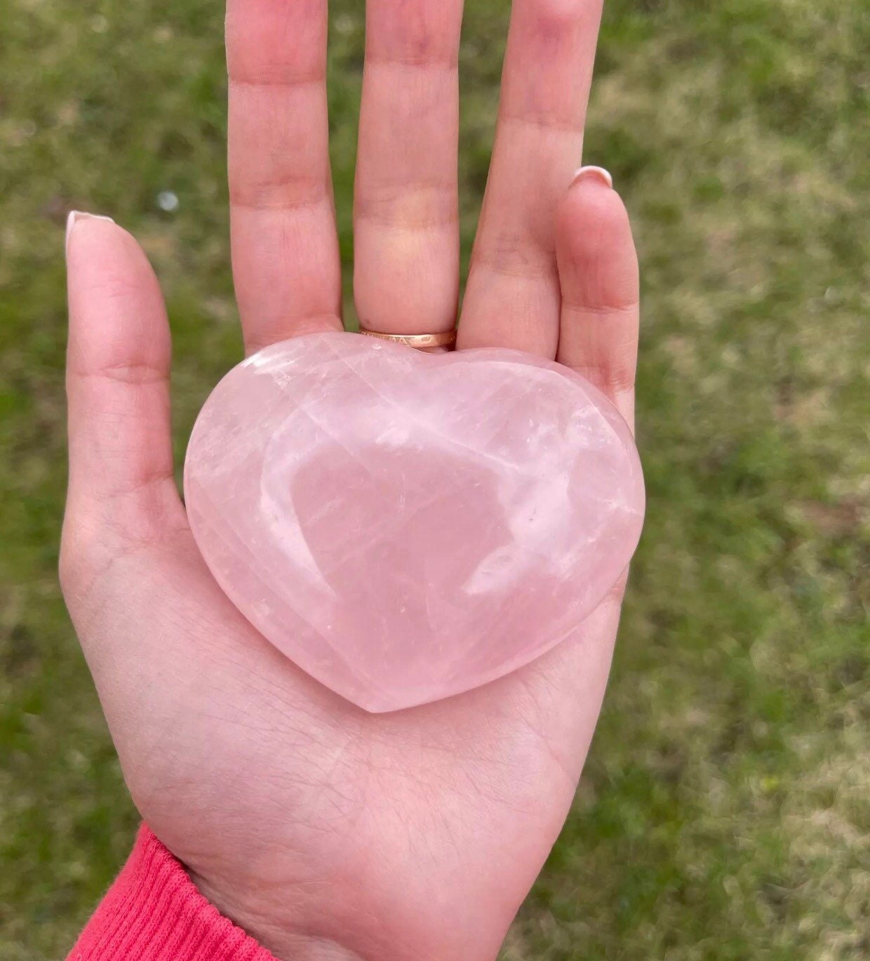 Coeur en Quartz Rose