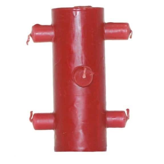 Bougie 7 Mèches Rouge