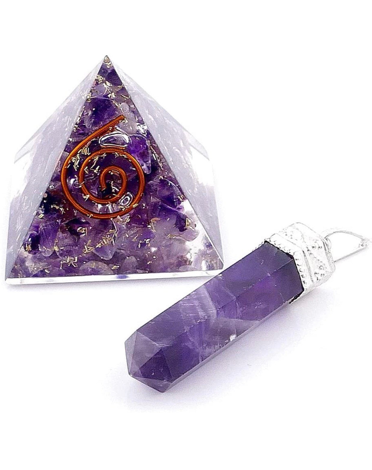 Pyramide de Cristal Clair et Pendentif