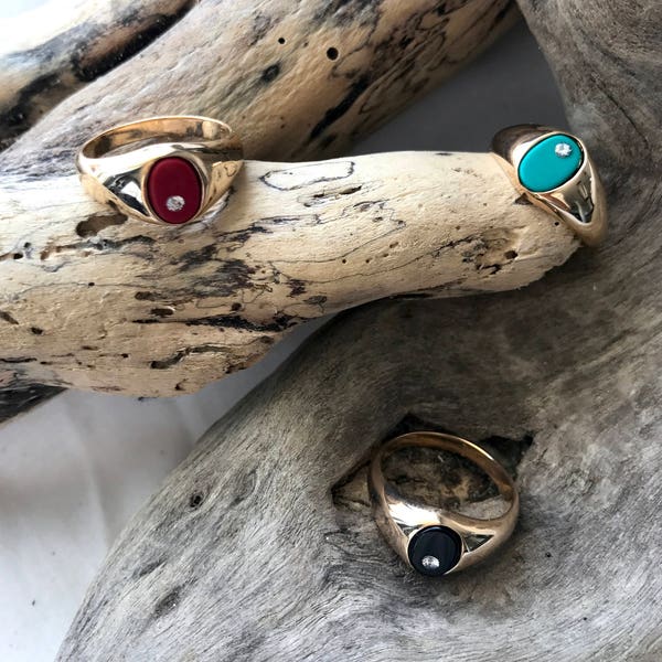 Bague chevalière pour femme à plusieurs couleur NAPLES