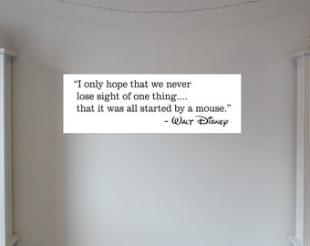 Walt Disney Quote Print