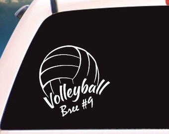 Athlete Window Decal - Volleyball Bumper Sticker - Custom Sticker - Water Bottle / Laptop Decal - Volleyball team Decal