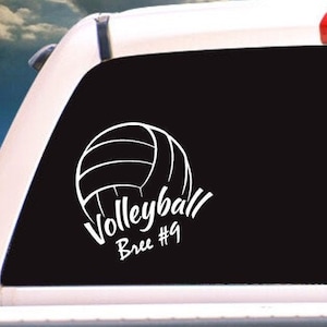 Athlete Window Decal Volleyball Bumper Sticker Custom Sticker Water Bottle / Laptop Decal Volleyball team Decal image 1