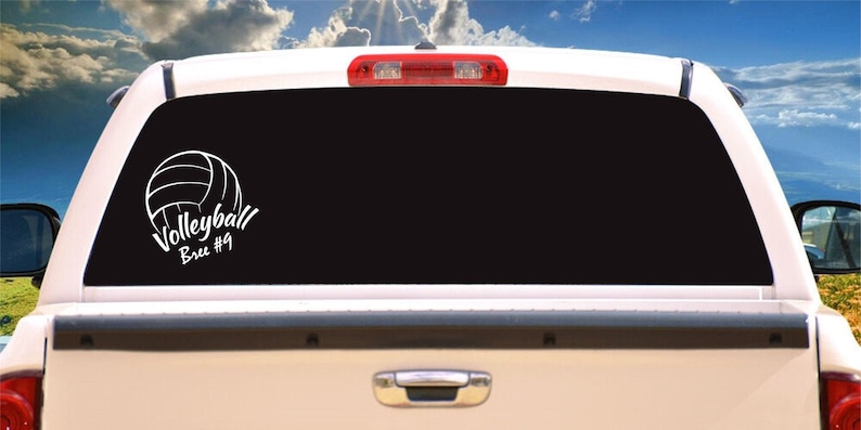 Athlete Window Decal Volleyball Bumper Sticker Custom Sticker Water Bottle / Laptop Decal Volleyball team Decal image 1